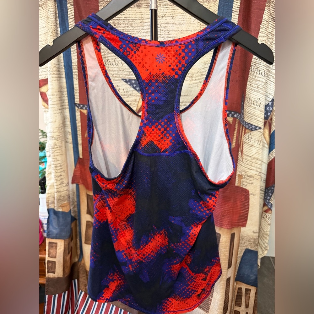 Athleta Red and Blue Racerback Performance Tank - Picture 2 of 3